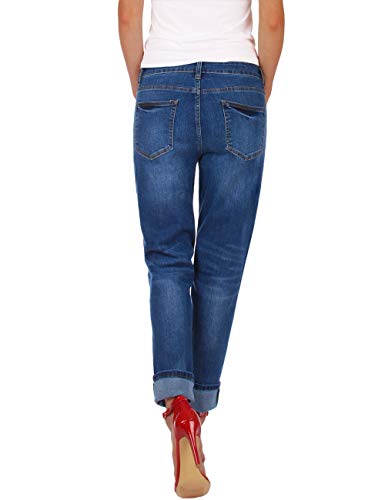 Fraternel Pantalones Vaqueros Mujer Boyfriend Azul S