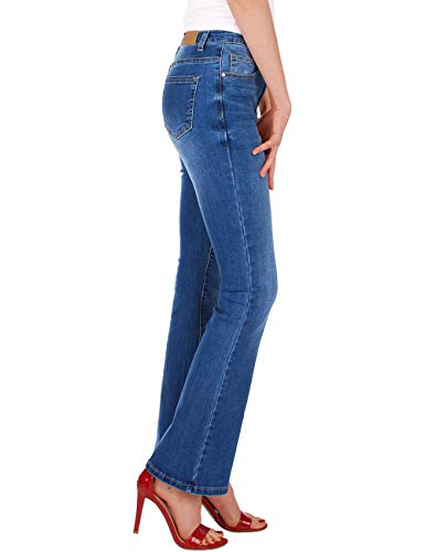 Fraternel Pantalones Vaqueros Mujer Corte Bota Boot-Cut Azul XL