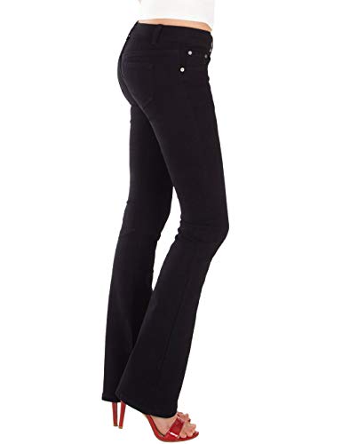 Fraternel Pantalones Vaqueros Mujer Corte Bota Boot-Cut Negro (sin Costuras) S