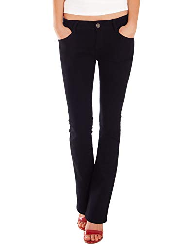 Fraternel Pantalones Vaqueros Mujer Corte Bota Boot-Cut Negro (sin Costuras) S