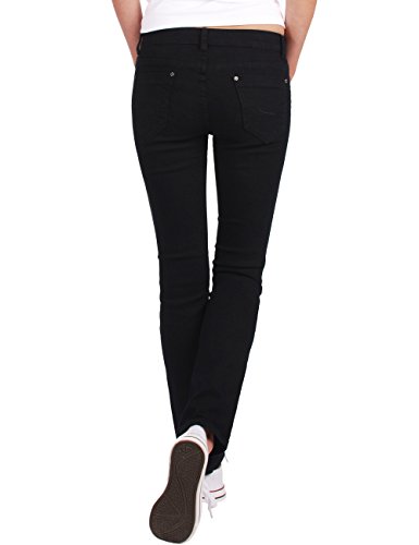 Fraternel Pantalones Vaqueros Mujer Recto Straight Negro XL