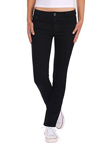 Fraternel Pantalones Vaqueros Mujer Recto Straight Negro XL