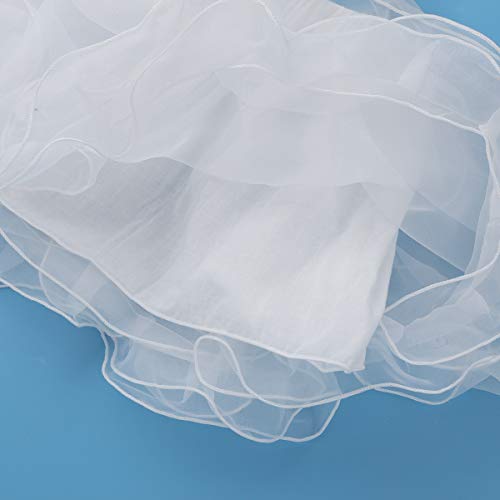 Freebily Cancán Niña Corto Comunión Blanco Organza Enagua Corto Aro para Vestido Corto Tutú Falda Niñas Infántil Mallas Miriñaques Disfraces Fiesta Blanco 3-4 Años