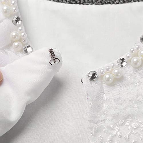 Freebily Chaqueta Bolero de Encaje Floral Niñas de Bautizo Fiesta Ceremonia Shrug Top Blanco Manga Larga Niñas Blanco de Encaje 5-6 Años