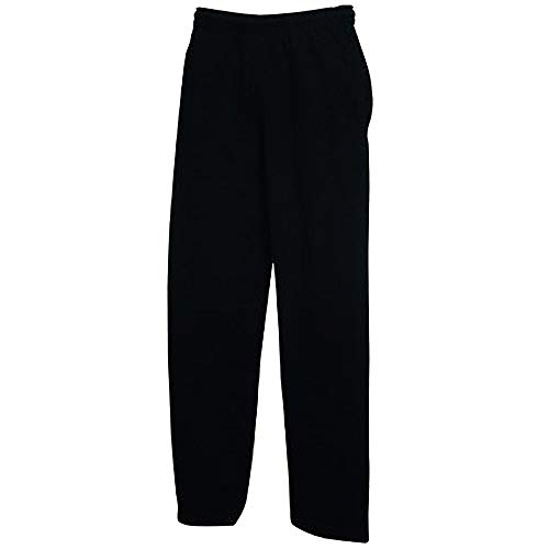 Fruit Of The Loom Pantalones de chándal para hombre Negro L