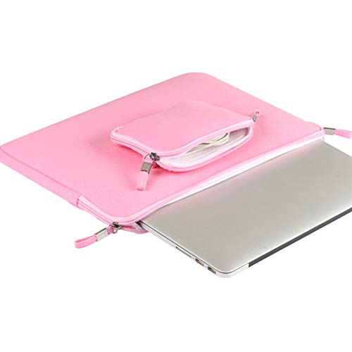 Funda Protectora Sólo para MacBook 12 Pulgadas con Pantall Retina A1534 (Lanzamiento 2017/2016/2015), Repelente de Agua de Lycra Laptop Manga Bolsa con Un Pequeño Caso,Pink Set