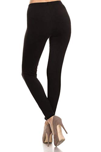 FUNGO Leggings Mujer Largo Deportivas Leggins Yoga Pantalones Para Mujer (42, Negro)