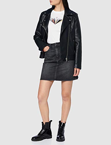 G-STAR RAW 3301 A-Line_Rock Falda, Negro (Worn in Black Stone C049-b221), 25W para Mujer