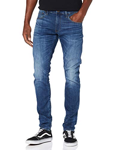 G-STAR RAW 3301 Deconstructed Super Slim Vaqueros, Medium Indigo Aged 8968-6028, 34W / 32L para Hombre