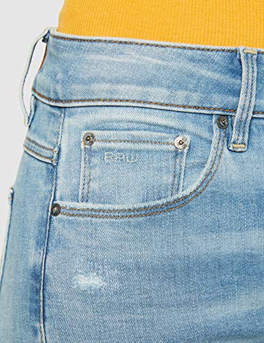 G-STAR RAW 3301 High Waist Skinny Ankle Vaqueros, Azul (Vintage Ripped Sky 8968-B173), W24/L32 (Talla del Fabricante: 24W/ 32L) para Mujer