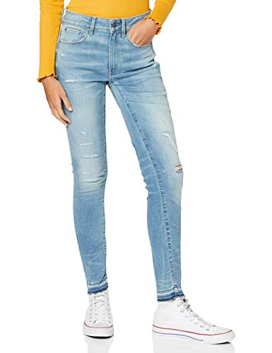 G-STAR RAW 3301 High Waist Skinny Ankle Vaqueros, Azul (Vintage Ripped Sky 8968-B173), W24/L32 (Talla del Fabricante: 24W/ 32L) para Mujer