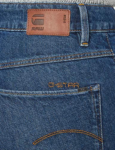 G-STAR RAW 3301 High Waist Straight 90's Ankle Vaqueros, Azul (medium aged stone 8973-6093), 28W / 32L para Mujer