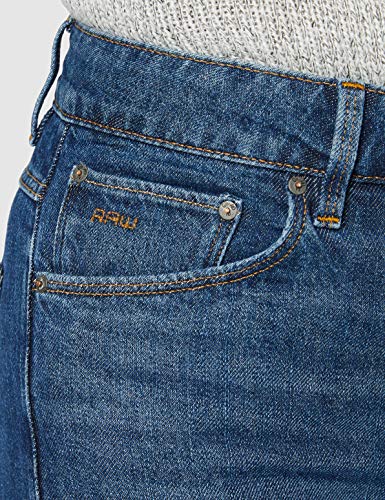 G-STAR RAW 3301 High Waist Straight 90's Ankle Vaqueros, Azul (medium aged stone 8973-6093), 28W / 32L para Mujer