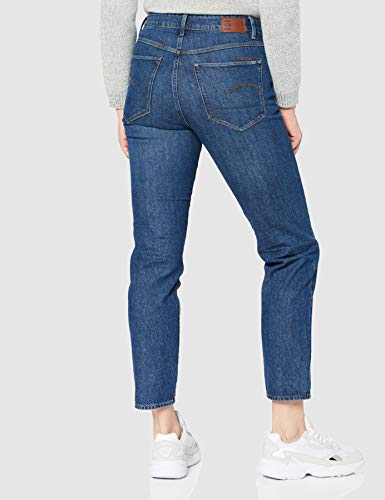 G-STAR RAW 3301 High Waist Straight 90's Ankle Vaqueros, Azul (medium aged stone 8973-6093), 28W / 32L para Mujer