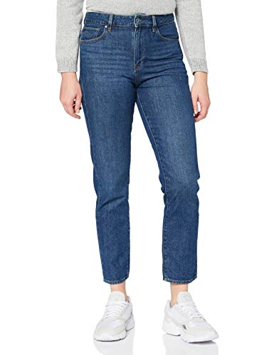 G-STAR RAW 3301 High Waist Straight 90's Ankle Vaqueros, Azul (medium aged stone 8973-6093), 28W / 32L para Mujer