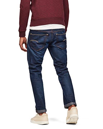 G-STAR RAW 3301 Straight Jeans Vaqueros, Azul (dk aged 4639-89), 34W / 32L para Hombre