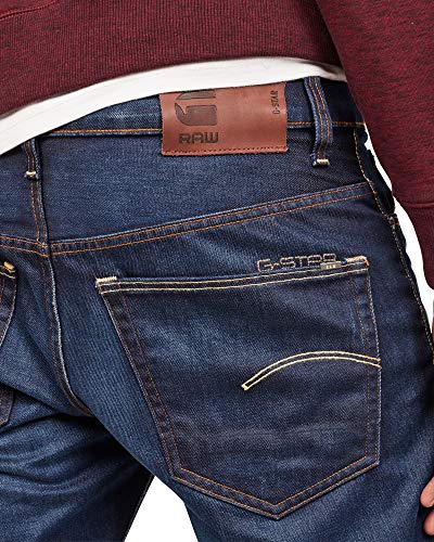 G-STAR RAW 3301 Straight Jeans Vaqueros, Azul (dk aged 4639-89), 34W / 32L para Hombre