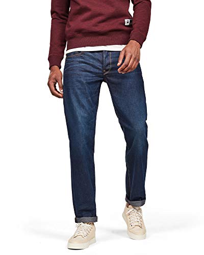 G-STAR RAW 3301 Straight Jeans Vaqueros, Azul (dk aged 4639-89), 34W / 32L para Hombre