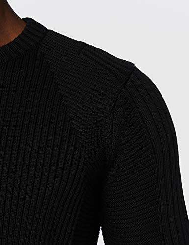G-STAR RAW 3D Biker suéter, dk Negro C259-6484, XX-Large para Hombre