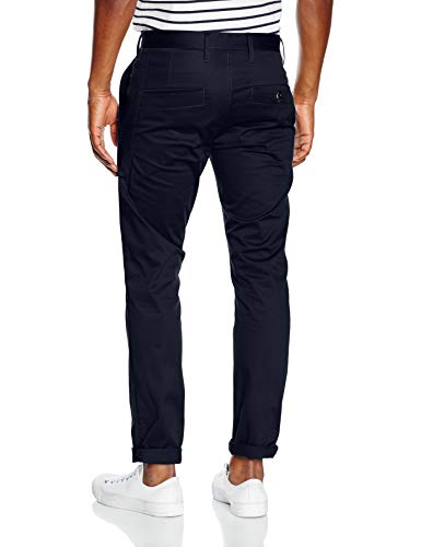G-STAR RAW Bronson Slim Chino Pantalones, Azul (mazarine blue 5126-4213), 33W / 32L para Hombre