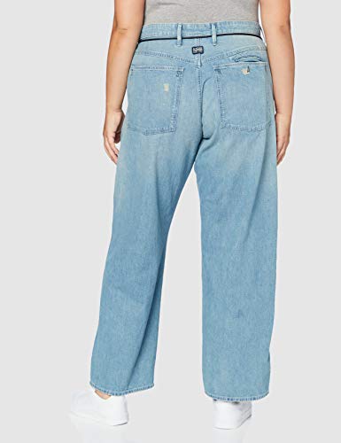 G-STAR RAW Lintell High Waist Wide Jeans, Vintage Marine Blue Restored 9657-b482, 32W / 30L para Mujer