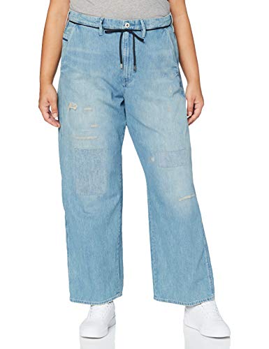 G-STAR RAW Lintell High Waist Wide Jeans, Vintage Marine Blue Restored 9657-b482, 32W / 30L para Mujer