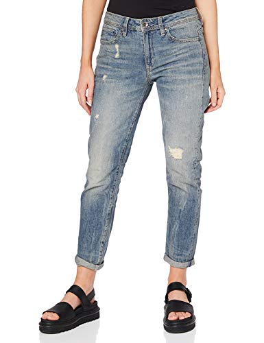 G-STAR RAW Midge Saddle Boyfriend Vaqueros, Azul (lt Aged Destroy 8586-1243), 24W / 30L para Mujer