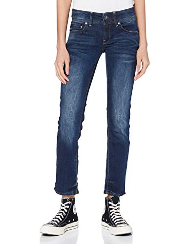 G-STAR RAW Midge Saddle Mid Waist Straight Vaqueros, Dk Aged 6553-89, 26W / 36L para Mujer