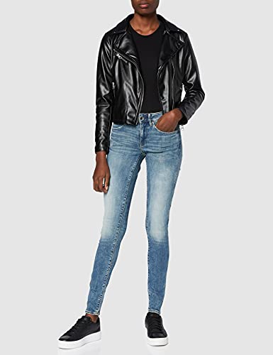 G-STAR RAW Midge Zip Mid Waist Skinny Vaqueros, Lt Vintage Aged Destroy 8968-9114, 27W / 32L para Mujer