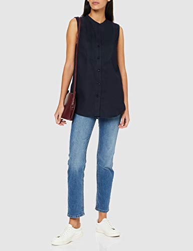 G-STAR RAW Pleated Bib Blusa, Azul (Mazarine Blue 4213), 34 (Talla del Fabricante: XX-Small) para Mujer