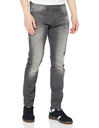G-STAR RAW Revend Skinny Vaqueros, Light Aged Destroy 6132-1243, 27W / 30L para Hombre