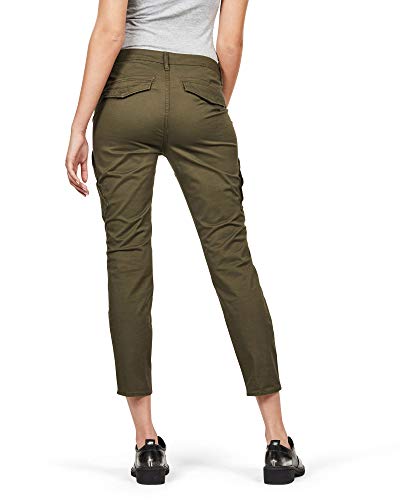 G-STAR RAW Rovic Mid Waist Skinny Pantalones, Verde (Forest Night 5126-5163), 25W / 30L para Mujer