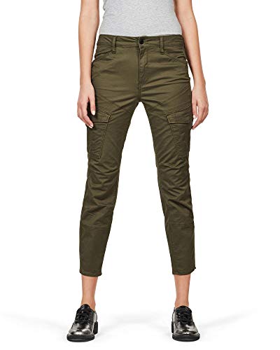 G-STAR RAW Rovic Mid Waist Skinny Pantalones, Verde (Forest Night 5126-5163), 25W / 30L para Mujer