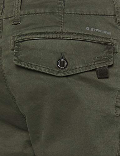 G-STAR RAW Roxic Tapered Cargo Pantalones, Verde (Asfalt 4893-995), 32W / 32L para Hombre