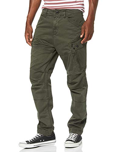 G-STAR RAW Roxic Tapered Cargo Pantalones, Verde (Asfalt 4893-995), 32W / 32L para Hombre