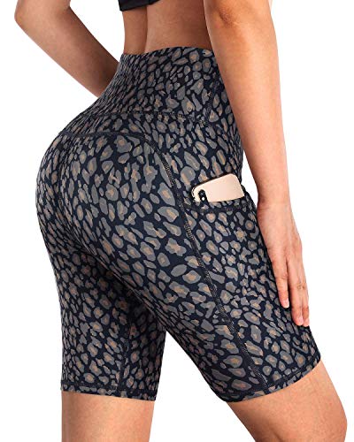 G4Free Promover Pantalones Cortos de Yoga para Mujer Leggings de Cintura Alta con Bolsillos Control de Abdomen Leggings de Yoga Elásticos de 4 Vías Pantalones de Entrenamiento