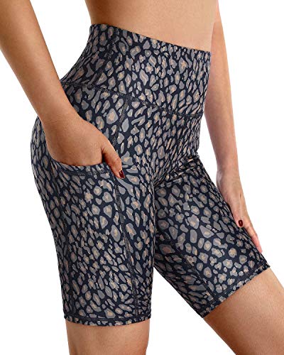 G4Free Promover Pantalones Cortos de Yoga para Mujer Leggings de Cintura Alta con Bolsillos Control de Abdomen Leggings de Yoga Elásticos de 4 Vías Pantalones de Entrenamiento