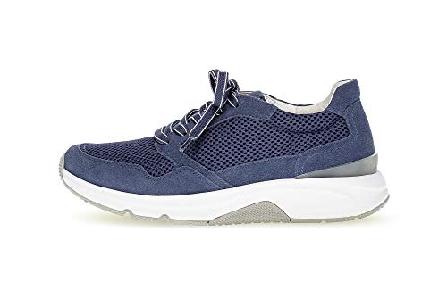 Gabor Zapatillas deportivas para mujer, suela suelta, tacón de cuña, tacones femeninos, mujer, mujer, mujer, con cordones, vaqueros, 43 EU / 9 UK