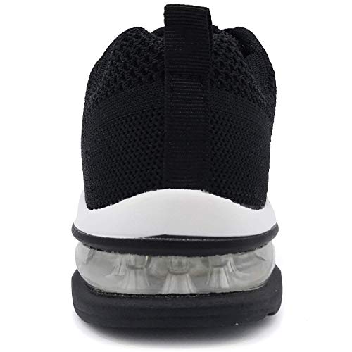 GAXmi Zapatillas Deportivas Mujer Zapatos de Malla Transpirables y Ligeros con Cordones y Cojín de Aire para Running Fitness Negro 39 EU (Etiqueta 41)
