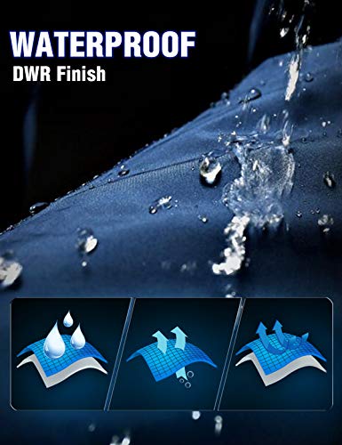 GEMYSE Chaqueta de esquí Impermeable de montaña para Hombre Abrigo de Invierno al Aire Libre de Lana a Prueba de Viento con Capucha (Ejército Verde Gris,3XL)