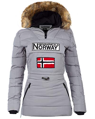 Geographical Norway Chaqueta cortavientos para mujer. gris L