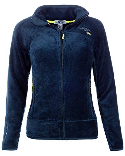 Geographical Norway Chaqueta de forro polar para mujer azul marino S