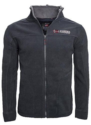 Geographical Norway Forro polar caliente para hombre, chaqueta de invierno, chaqueta de entretiempo, exteriores azul marino XL