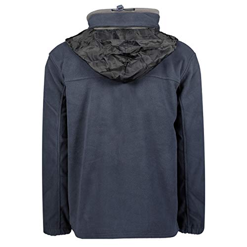 Geographical Norway TAMAZONIE MEN - Grueso Y Cálido Vellón De Los Hombres De Cierre De Cremallera - Chaqueta De Invierno Cálido De Los Hombres - Sudadera De Manga Larga Forrada MARINA L