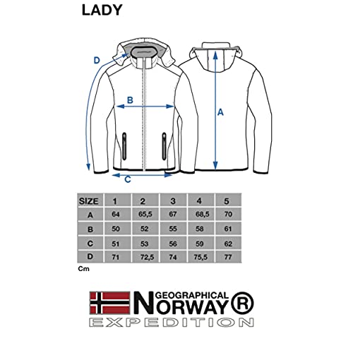 Geographical Norway TOPALE LADY - Chaqueta Softshell Impermeable Para Mujer - Chaqueta Con Capucha - Chaqueta De Invierno De Viento - Actividades Aire Libre Senderismo PINK FLASH L - TALLA 3