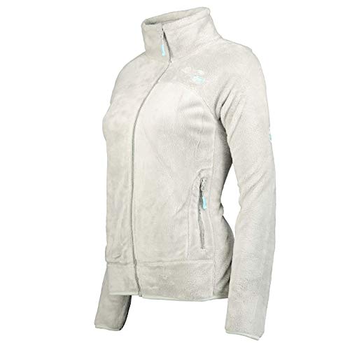 Geographical Norway UPALINE Lady - Suave Cálido Mujeres - Chaqueta Calida Invierno Suave Mujeres Caliente - Pullover Casual Tops Mangas Largas - Manga Larga Suéter Piel Gris Claro XXL