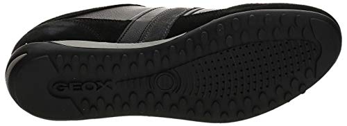 Geox U Wells C, Zapatillas Hombre, Negro (Black/Dk Jeans C9B4N), 42 EU