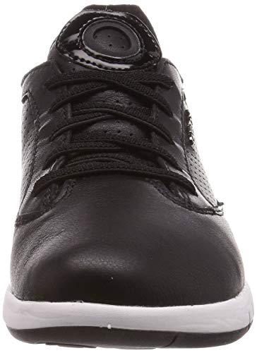 Geox - Zapatillas Deportivas de Cuero D Aerantis con Cordones para Chica Mujer (38 EU) (Negro)