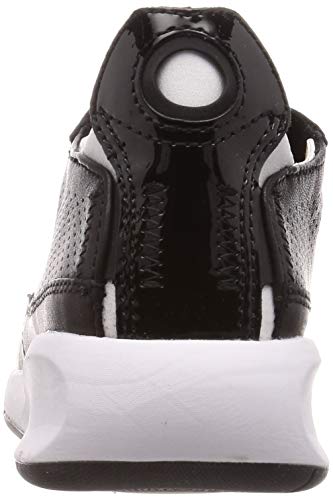 Geox - Zapatillas Deportivas de Cuero D Aerantis con Cordones para Chica Mujer (38 EU) (Negro)