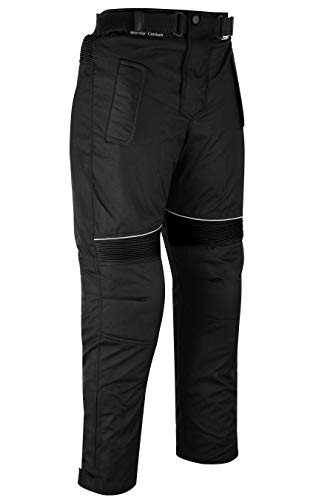German Wear GW350T - Pantalones de Moto, Negro, 56